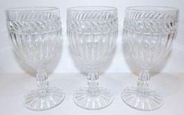 Stunning Set Of 3 Mikasa Crystal Italian Countryside 6 3/4&quot; Wine Glasses - £34.33 GBP