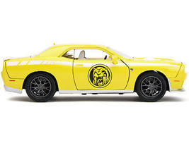 2015 Dodge Challenger SRT Hellcat Yellow w Graphics Yellow Ranger Diecast Figure - £40.04 GBP
