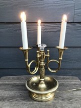 Vintage Brass French Empire Style Bouillette Lamp 3  Candelabra Arms  3 Light - £126.05 GBP