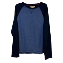 Tommy Bahama Mens Pullover Sweatshirt Blue Heathered Raglan Long Sleeve Logo XL - £27.04 GBP