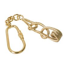 Handmade Brass Knotted Rope 5.5" Key Chain RingGift Souvenir - $8.89