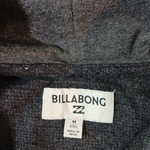 Billabong Baja Flannel Shirt Men's Gray Cotton Hooded Camo Button Up Shirt Sz M image 3