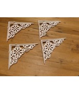 4 Cast Iron Shelf Brackets Soft White Color 7.5&quot; x 6&quot; Corbels Book Wall ... - $29.99