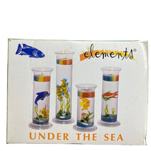 Elements Under The Sea 4 Candle Making Aquarium Cylinders Nib 1 Large 2 Med 1 Sm - £9.78 GBP