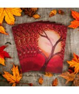 Lot of 5 Original Artwork Printed Postcards Sunset Autumn Zen Tree - $34.19 CAD