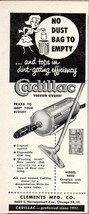 1953 Print Ad Cadillac Vacuum Cleaners Clements Mfg Chicago,IL - $9.72