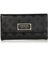 Guess Women&#39;s Kamryn Peony Logo Multi Clutch Wallet 14 Card Slots Black - $735.14 MXN