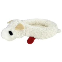 NEW Lamb Chop Pet Dog Bed round 27 inches faux fur beige washable zipper closure - £31.92 GBP