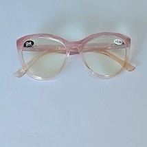 Reading Glasses ~ Two Tone Pink/Light Orange ~ Plastic Frames ~ +3.00 St... - £18.39 GBP