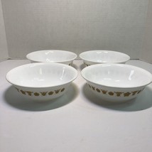 4 Soup Cereal Bowls Corelle Butterfly Gold 6.25&quot; - £15.52 GBP