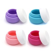 4pc 20ML Silicone Travel Jars Portable Cosmetic Lotion Cream Containers Pill Box - £11.87 GBP