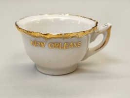 New Orleans Souvenir Mini Tea Cup Gold Rim Vintage - £7.74 GBP