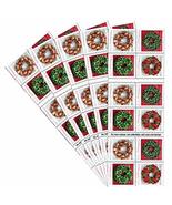 Holiday Wreaths 5 Books of 20 Forever US First Class Postage Stamps Christmas Tr - $100.00