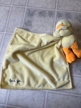 Carter&#39;s Duck Chick Baby Security Blanket Lovey 11 Inch Yellow Love You ... - £13.44 GBP