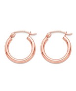14K Gold Plated Hoop Earrings Minimalist 25mm Over Solid 925 Sterling Si... - $66.42 CAD