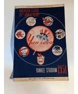 1951 Chicago Cubs vs New York Yankees Stadium Program Scorecard Scored MLB - $51.96