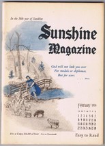 Vintage Sunshine Magazine February 1959 Feel Good Easy To Read - $3.95