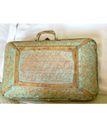 Vintage Wood &amp; Woven Wicker Rattan Carry Case luggage storage decor cott... - $41.58
