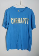 Carhartt Relaxed Fit Block Logo Graphic T-Shirt - Bolt Blue - Size: M - $259.29 MXN