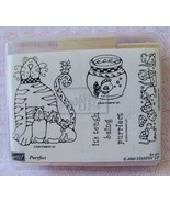 NEW Stampin Up Purrfect Rubber Wood Mounted Stamps Goldfish Bowl Mice 20... - £11.87 GBP