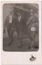 Postcard RPPC Two Men &amp; A Woman Ruby Foo&#39;s World Fair Of 1940 New York City 1940 - £11.38 GBP