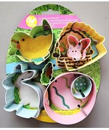 Wilton 7 Piece Easter Cookie Cutter Set-Bunny Chick Carrot Egg Basket - £10.27 GBP