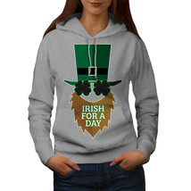 Wellcoda Irish For A Day Womens Hoodie, Saint Casual Hooded Sweatshirt - £29.15 GBP