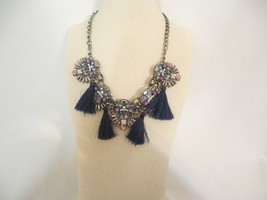 INC International Concepts Jeweled Tasseled Statement Necklace C848 - £7.25 GBP