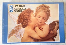 F.X. Schmid Cupid&#39;s Kiss Art 1000 Piece Puzzle 20 x 27&quot; NEW Painter EM Munier - £21.73 GBP