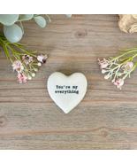 White Porcelain Heart Pebble - You&#39;re My Everything - $295.81 MXN
