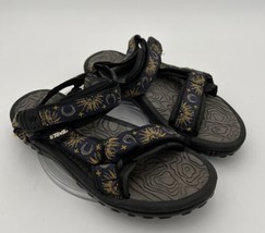 Teva Floral #1360 Blue Gray Yellow Sport Sandal Women&#39;s Sz 6 Water Sandal Pool - £15.82 GBP