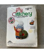 Jiffy Stitchery Little Boy&#39;s Christmas 4&quot; Keepsake 3-D Ornament Kit #111... - £18.90 GBP