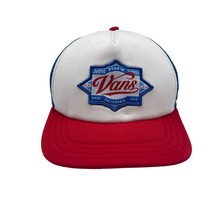 Vans OTW Off The Wall Mesh Trucker Hat White Blue Red SnapBack Unisex  - $14.84