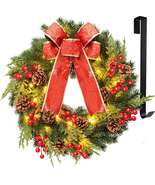 Christmas Wreath 16 Inches, with Metal Hanger, Pre-Lit Artificial Christ... - €32,61 EUR Christmas Wreath 16 Inches, with Metal Hanger, Pre-Lit Artificial Christ... - €32,61 EUR