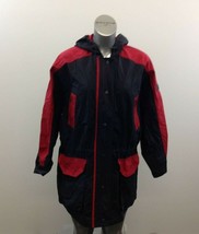 Jones New York Hooded Full Zip Jacket Women’s Size Medium Blue Red Long ... - £11.64 GBP