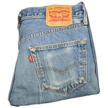 Levis 501 Button Fly Jeans Mens 35X38 Blue Denim Workwear Pants (ACTUAL ... - $54.98
