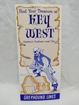 Vintage 1960s Find Your Treasure Key West Greyhound Lines Flyer Sheet - £17.13 GBP
