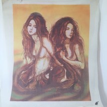 2 Nude Females Needlepoint Canvas 20&quot; x 23.5&quot; 12 Count - £31.12 GBP