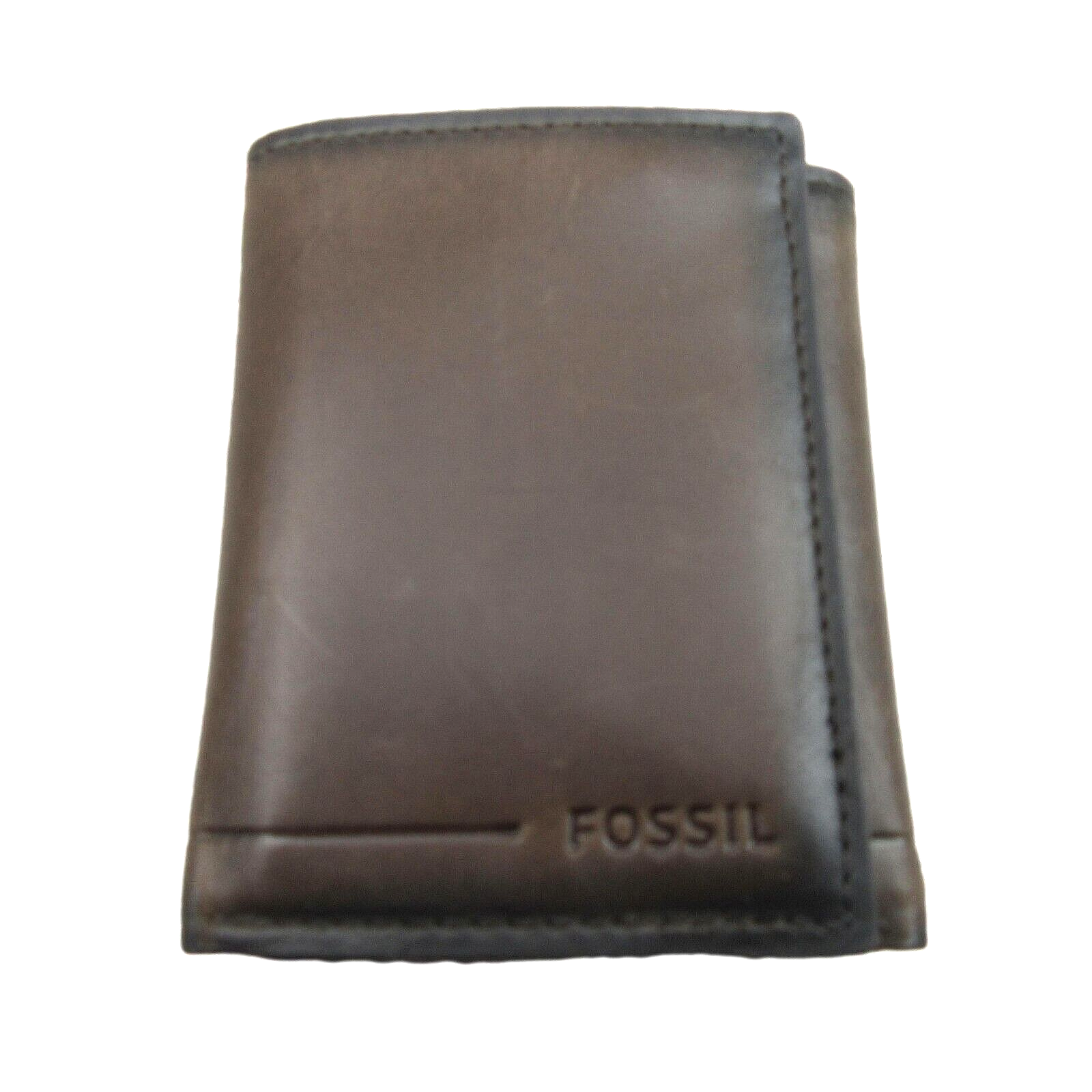 Primary image for Fossil Allen RFID Trifold Dark Brown Leather Mens Wallet NEW SML1550201