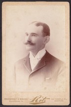 Edward Harlan Scott of Iowa &amp; Utah Cabinet Photo - Boston University, 1891 - £19.84 GBP