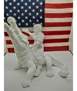 8" President Donald Trump on a Gator USA Figurine MAGA 3D White +2Free - $29.70