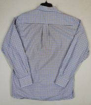 Scott Barber Shirt Men&#39;s L Classic Check Pockets Brown Blue Button Down ... - £17.00 GBP