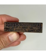 Vtg Letterpress Printing Block Martha Wayne Flour Mayflower Mills Ft Way... - $192.48 MXN