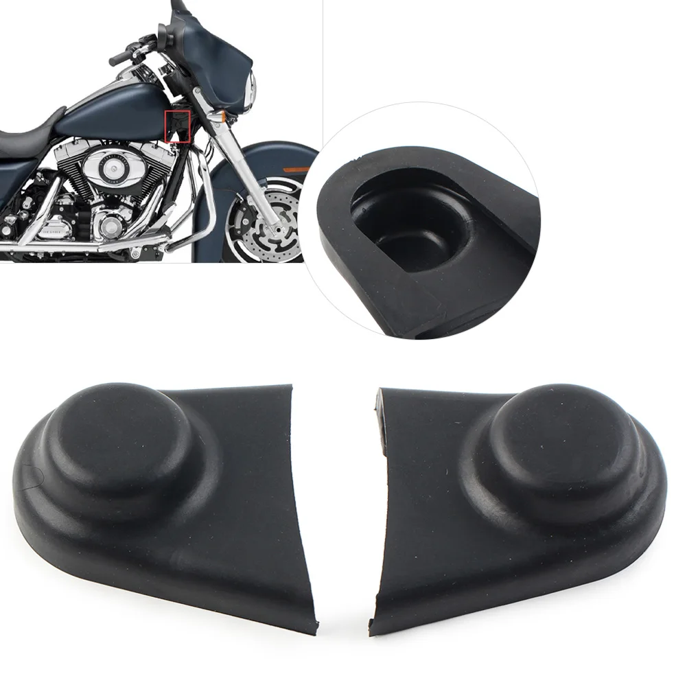2Pcs Black Rubber Motorcycle Screw Nut Bolts Covers Waterproof For Harley - £11.27 GBP