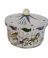 Vintage Carousel Circus Tin Guildcraft USA Biscuit Tin Merry Go Round Ho... - €21,18 EUR