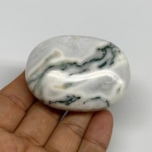 89.5g, 2.4&quot;x1.8&quot;x0.9&quot;, Tree Agate Palm-Stone Reiki Energy Crystal Reiki, B29504 - £8.60 GBP