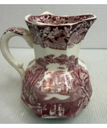 Vintage Mason’s Vista Red Pink Transfer Ware Ironstone Pitcher ENGLAND 5... - €24,35 EUR