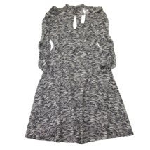 NWT by Anthropologie Puff-Sleeved Jacquard Midi in Black White Dress S $170 - £68.04 GBP