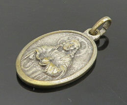 925 Sterling Silver - Vintage Medal Of Our Lady Virgo Carmeli Pendant - PT16713 - £28.33 GBP