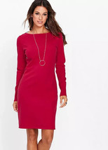BON PRIX Ribbed Knit Dress in Pomegranate Size M - UK 14/16 (fm24-5) - £38.34 GBP